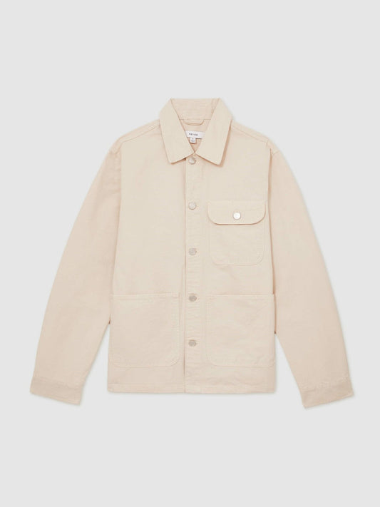 Cotton Worker Jacket Stone | Men