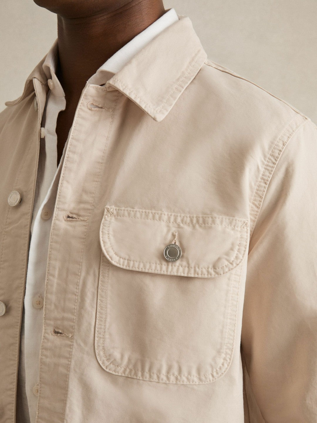 Cotton Worker Jacket Stone | Men