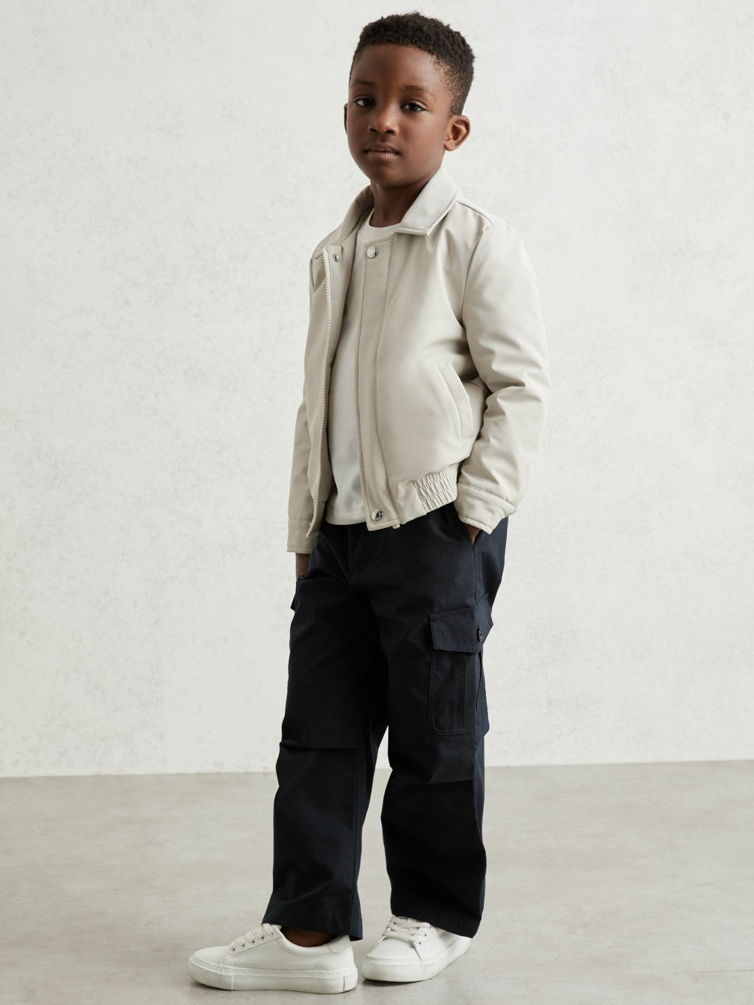 Zip-Through Harrington Jacket Stone | Children & Baby