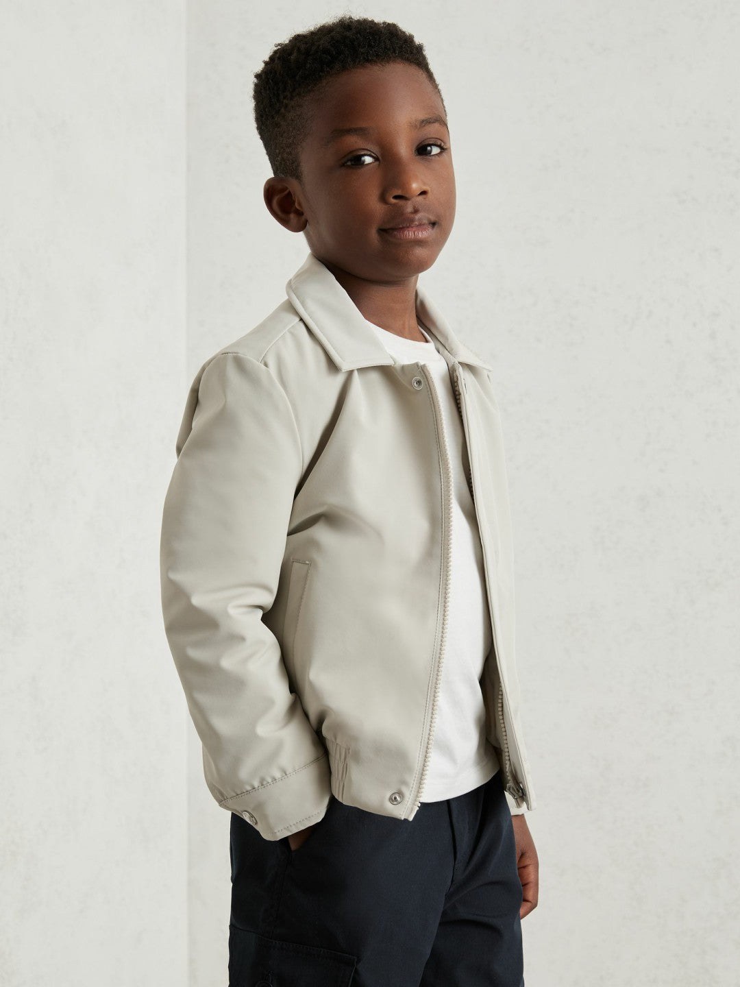 13-14 yrs Zip Through Harrington Jacket Natural | Children & Baby