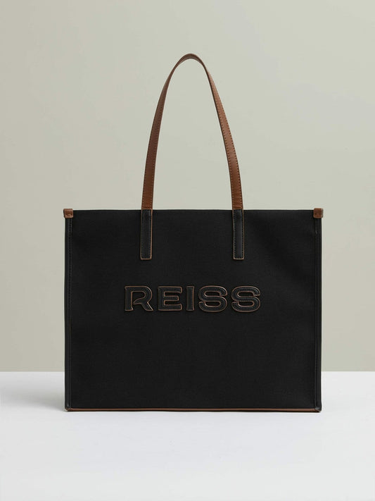 Canvas Logo Tote Bag Black | Women