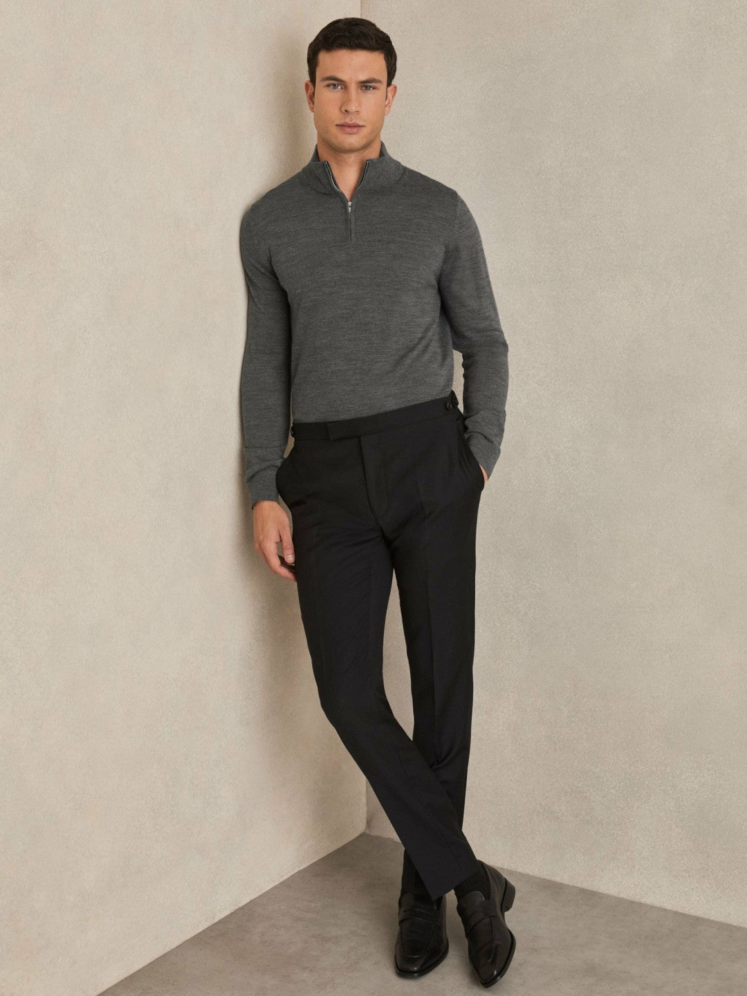 Merino Wool Half-Zip Jumper  | Men