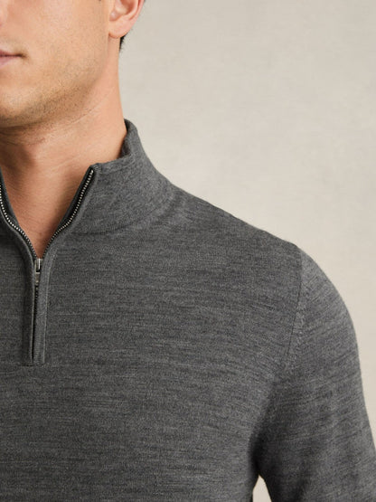 Merino Wool Half-Zip Jumper  | Men