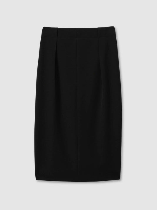 Petite Tailored Midi Suit Skirt Black | Women