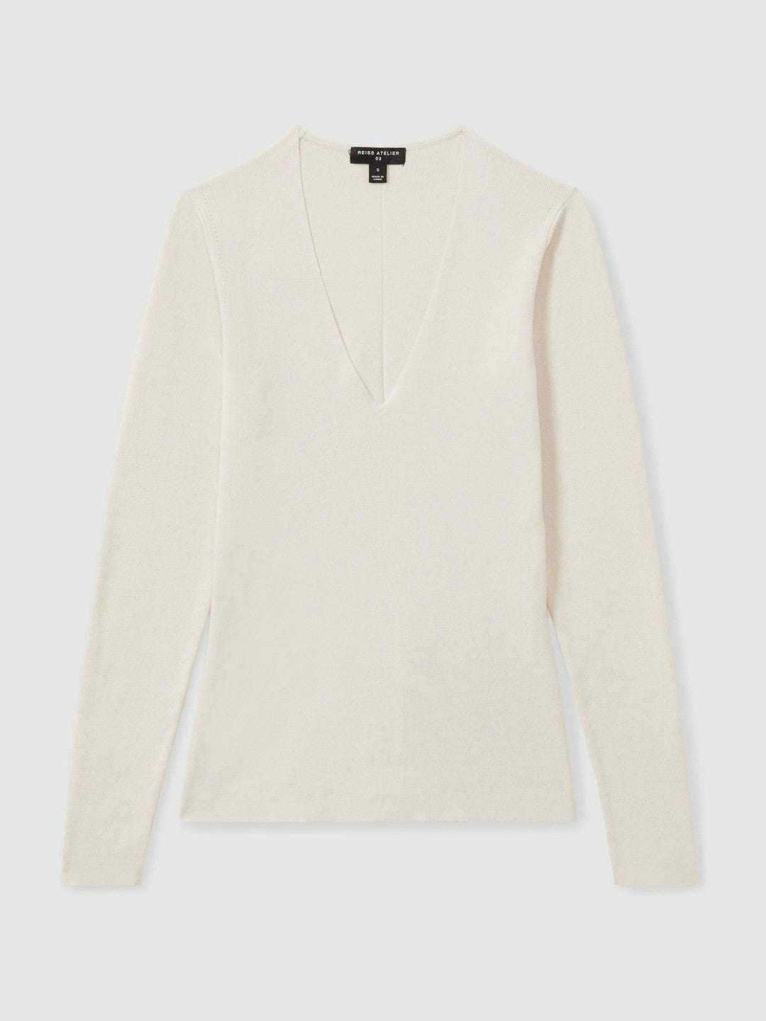 Atelier Knitted Silk-Blend Top Off White | Women