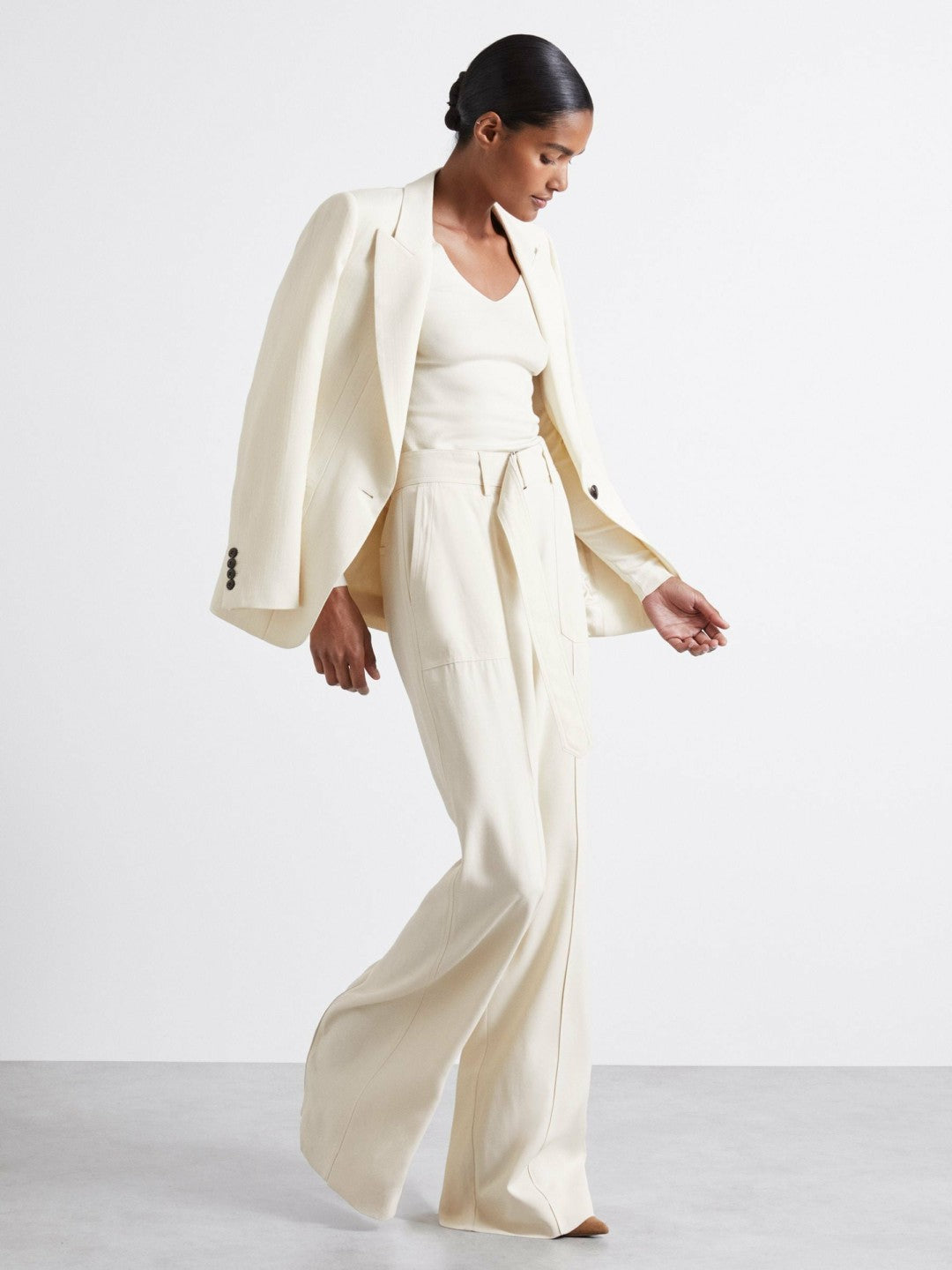 Atelier Knitted Silk-Blend Top Off White | Women