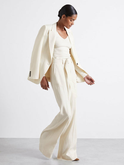 Atelier Knitted Silk-Blend Top Off White | Women