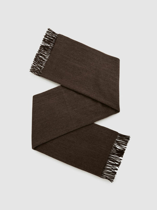 Wool-Cashmere Scarf Chocolate | Women