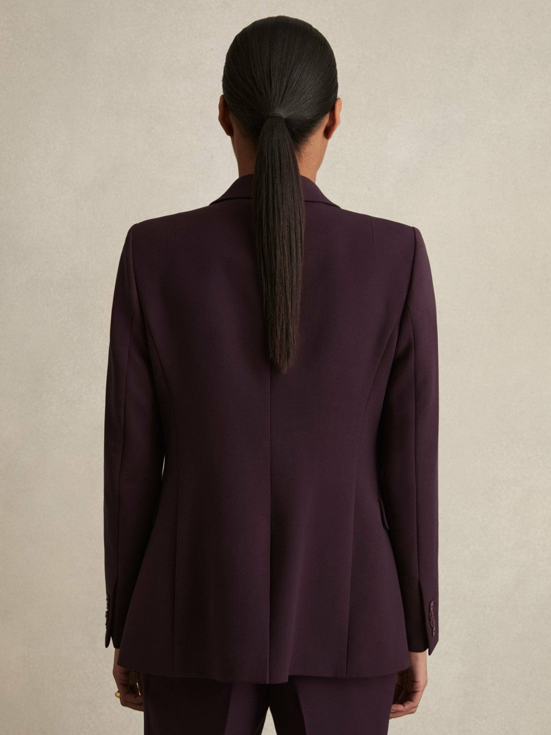 Petite Tailored Single Breasted Suit Blazer Berry | Women