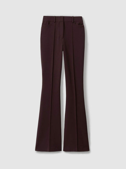 Petite Flared Suit Trousers Berry | Women