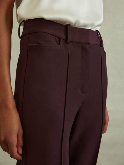 Petite Flared Suit Trousers Berry | Women