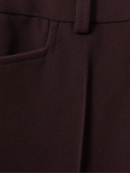 Petite Flared Suit Trousers Berry | Women