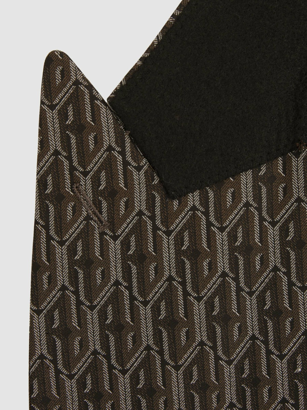 Monogram-Jacquard Twill Blazer Chocolate Brown | Men