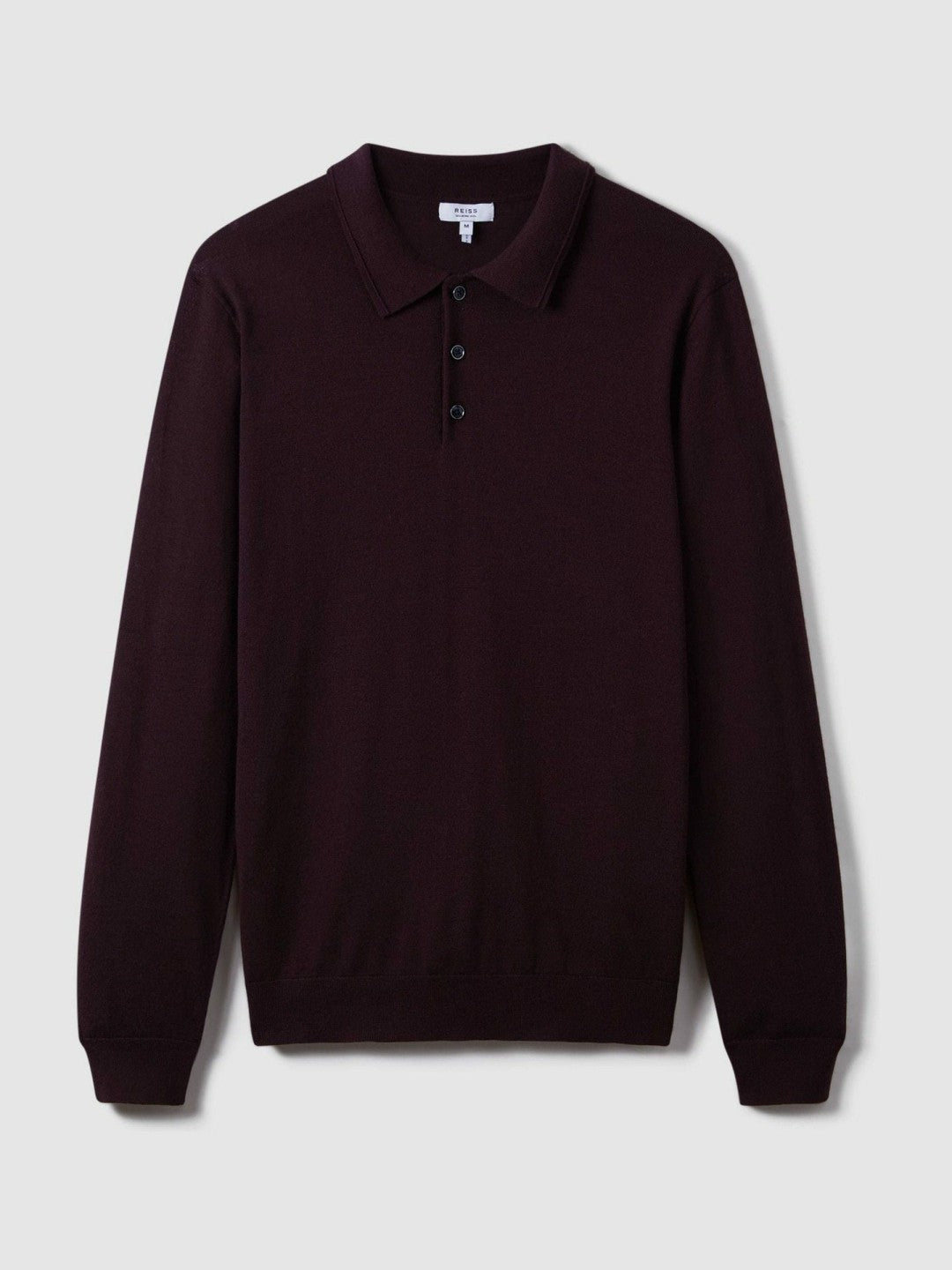 Merino Wool Polo Shirt Dark Bordeaux | Men