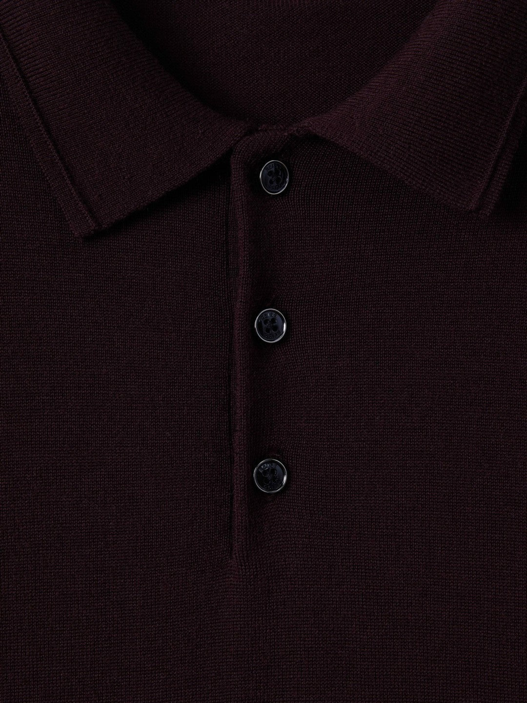 Merino Wool Polo Shirt Dark Bordeaux | Men