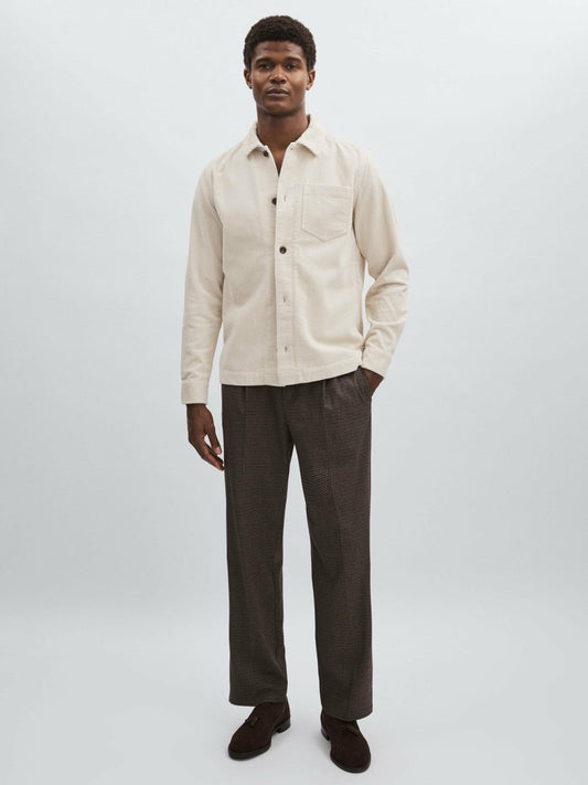 Les Deux Cotton Corduroy Overshirt Ivory | Men