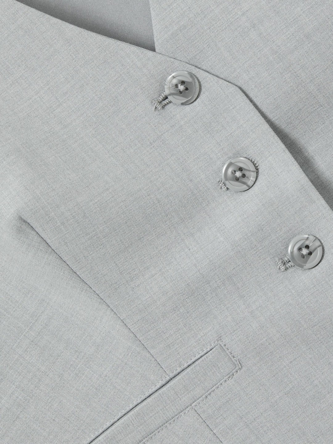 Good American Sharkskin Suit Waistcoat Heather Grey | Women