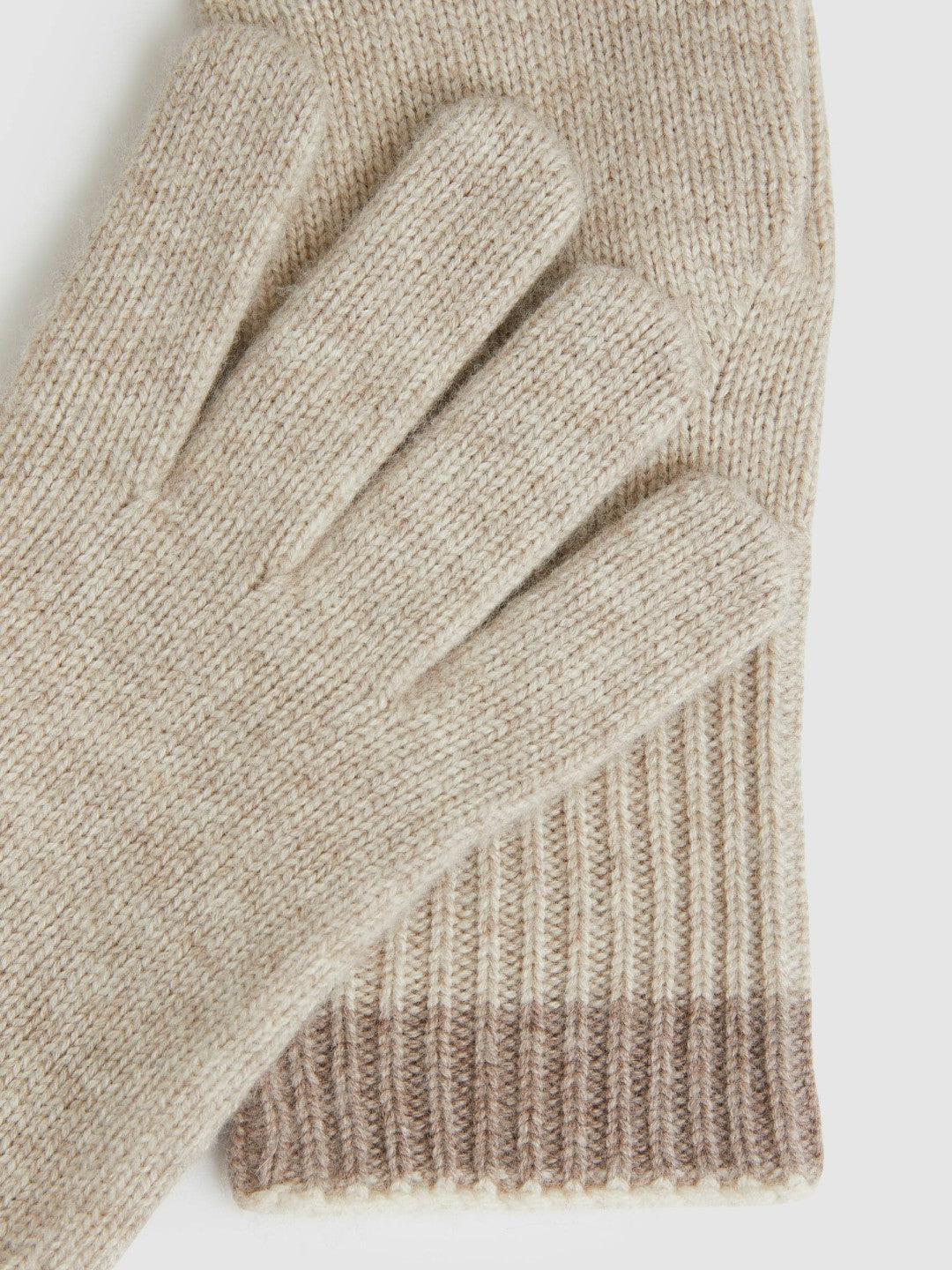 Wool Blend Tipped Gloves Taupe | Women