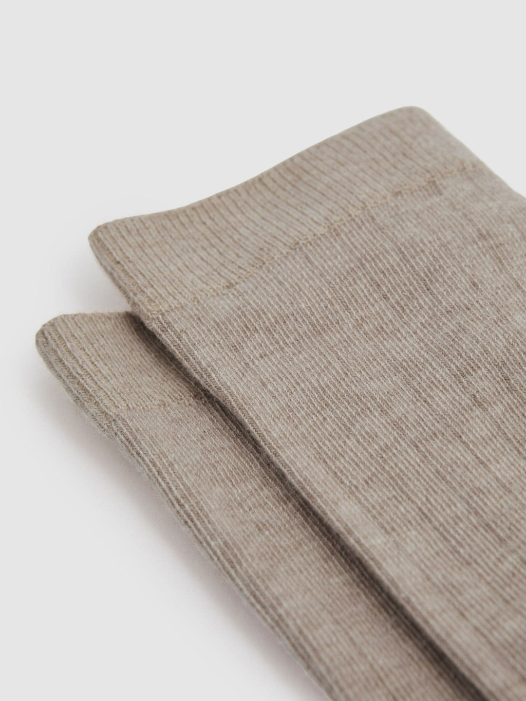 Cotton Blend Ribbed Loafer Socks Neutral | Women