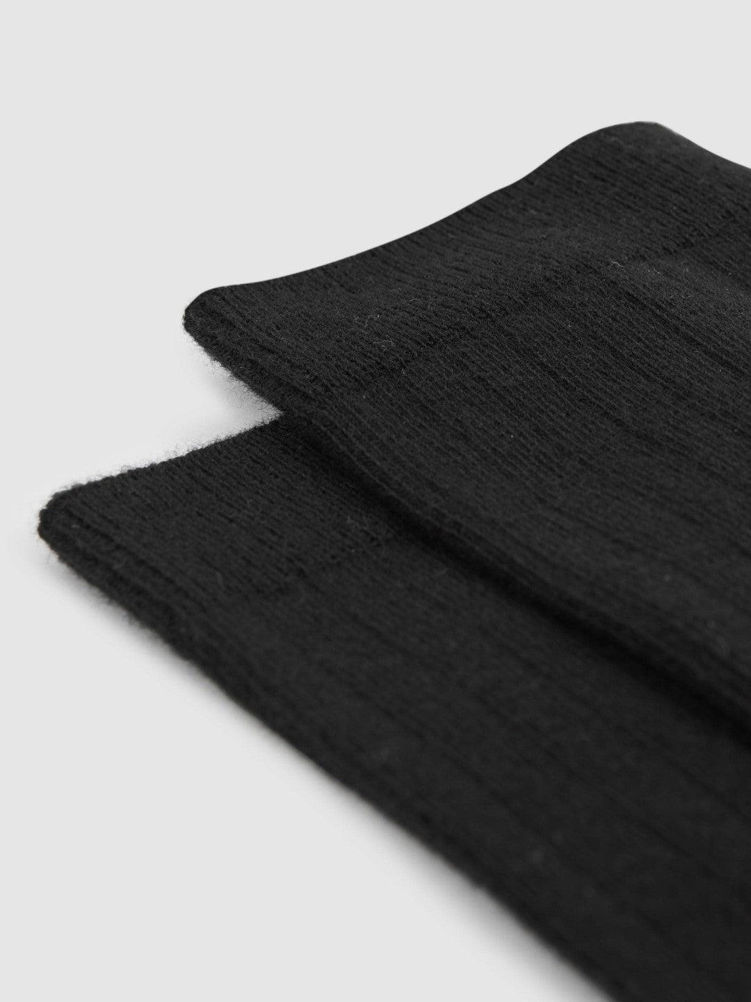 Cotton Blend Ribbed Loafer Socks Black | Women