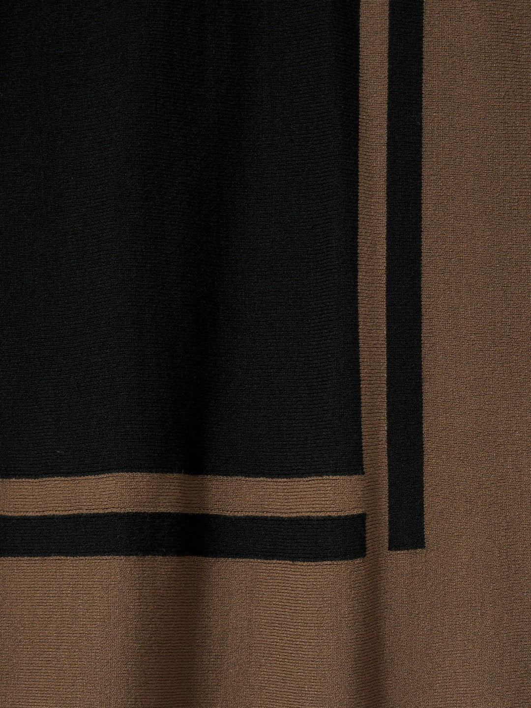 Colourblock Roll Neck Split Hem Jumper Black/Mink | Women