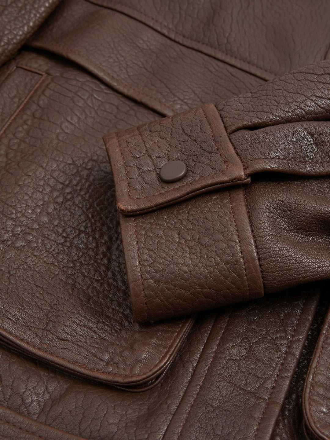 Atelier Grained Leather Jacket Chocolate | Women