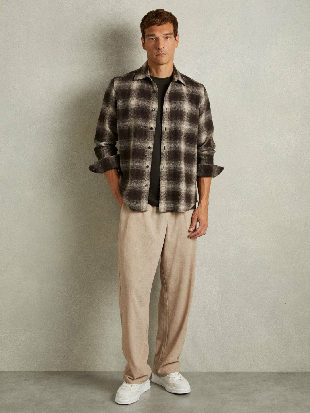 Interlock Jersey Crew Neck T-Shirt Chocolate Brown | Men