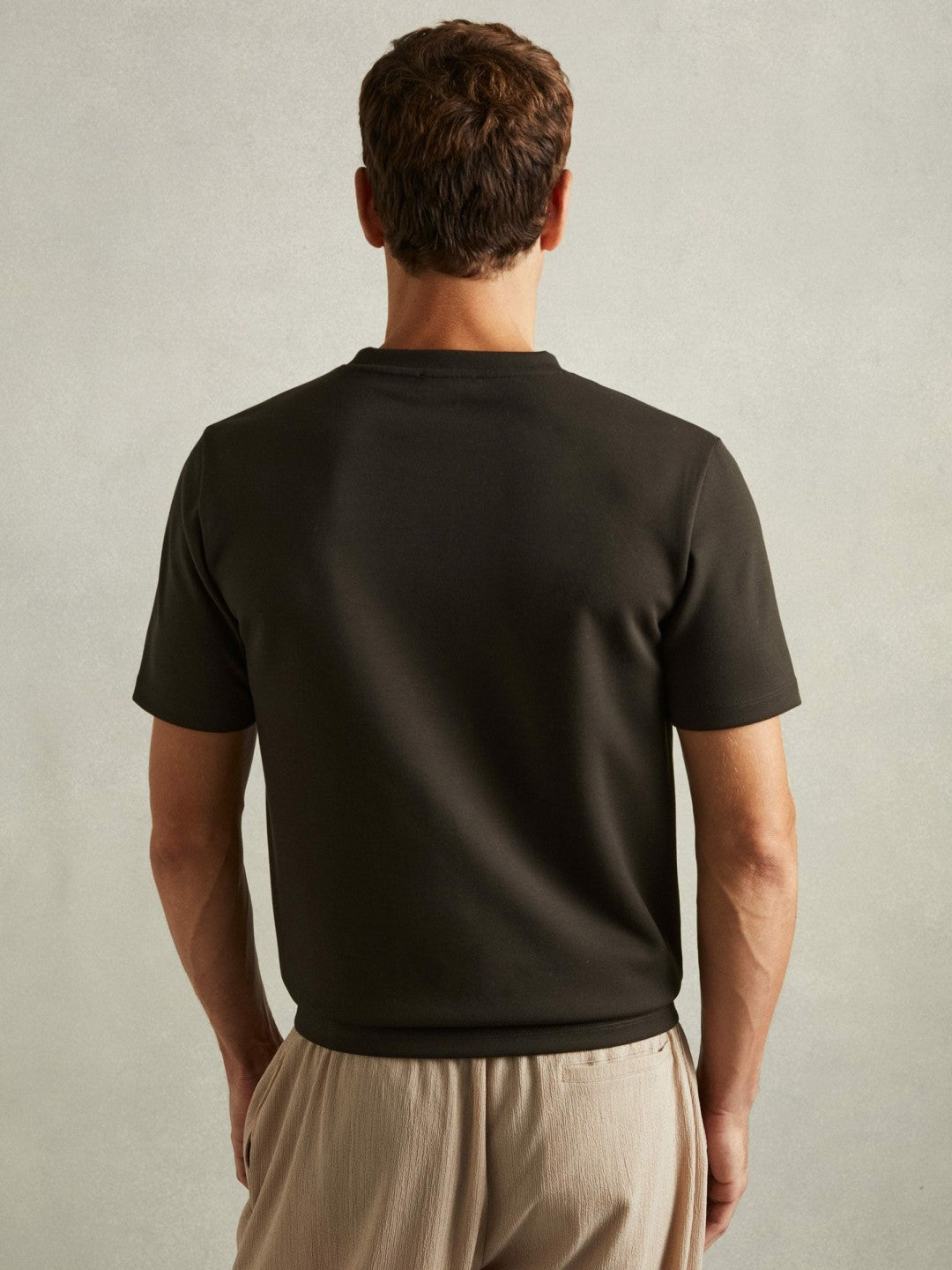 Interlock Jersey Crew Neck T-Shirt Chocolate Brown | Men