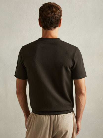 Interlock Jersey Crew Neck T-Shirt Chocolate Brown | Men