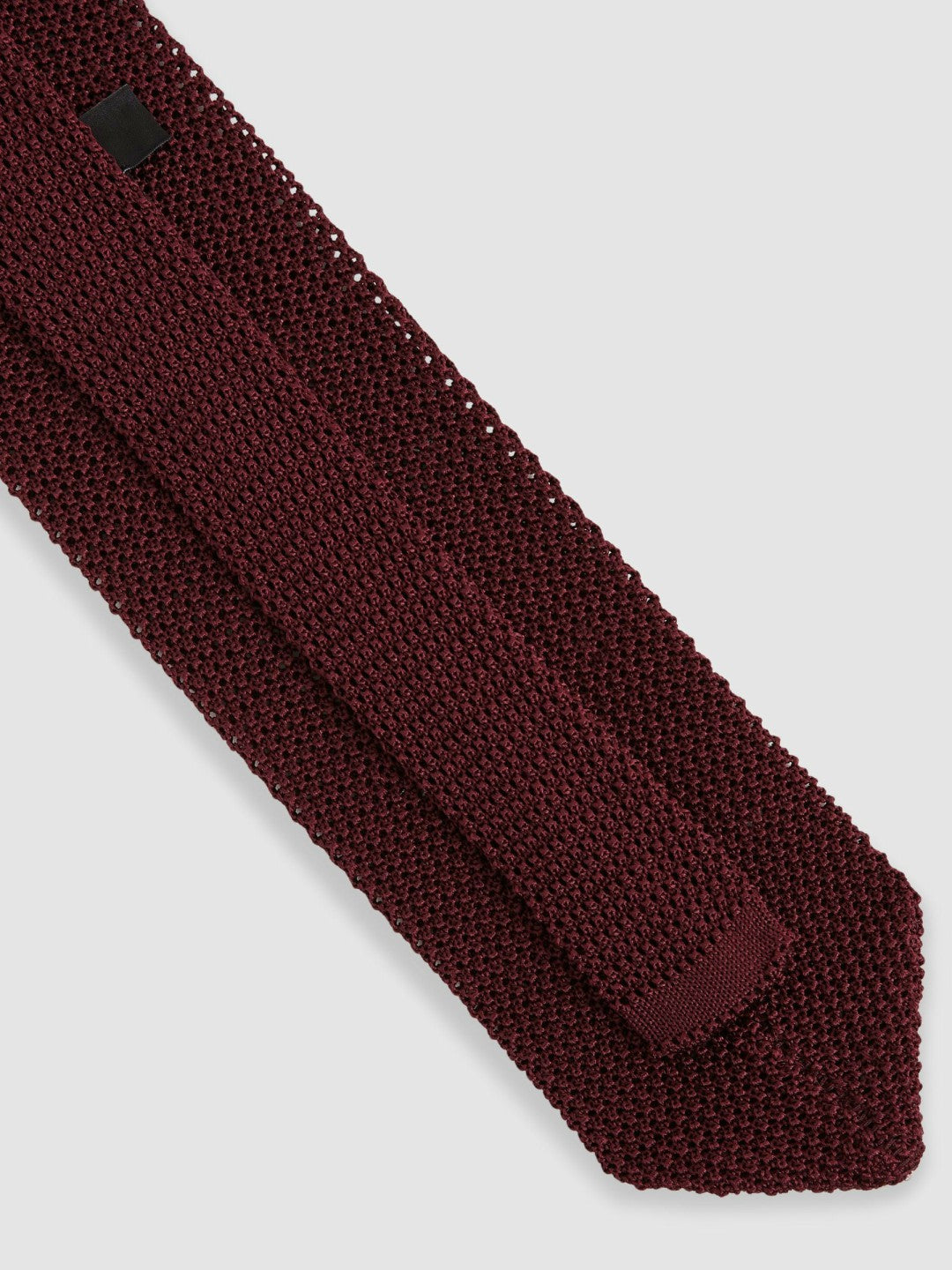 Silk Knitted Pin-Dot Tie Burgundy | Men