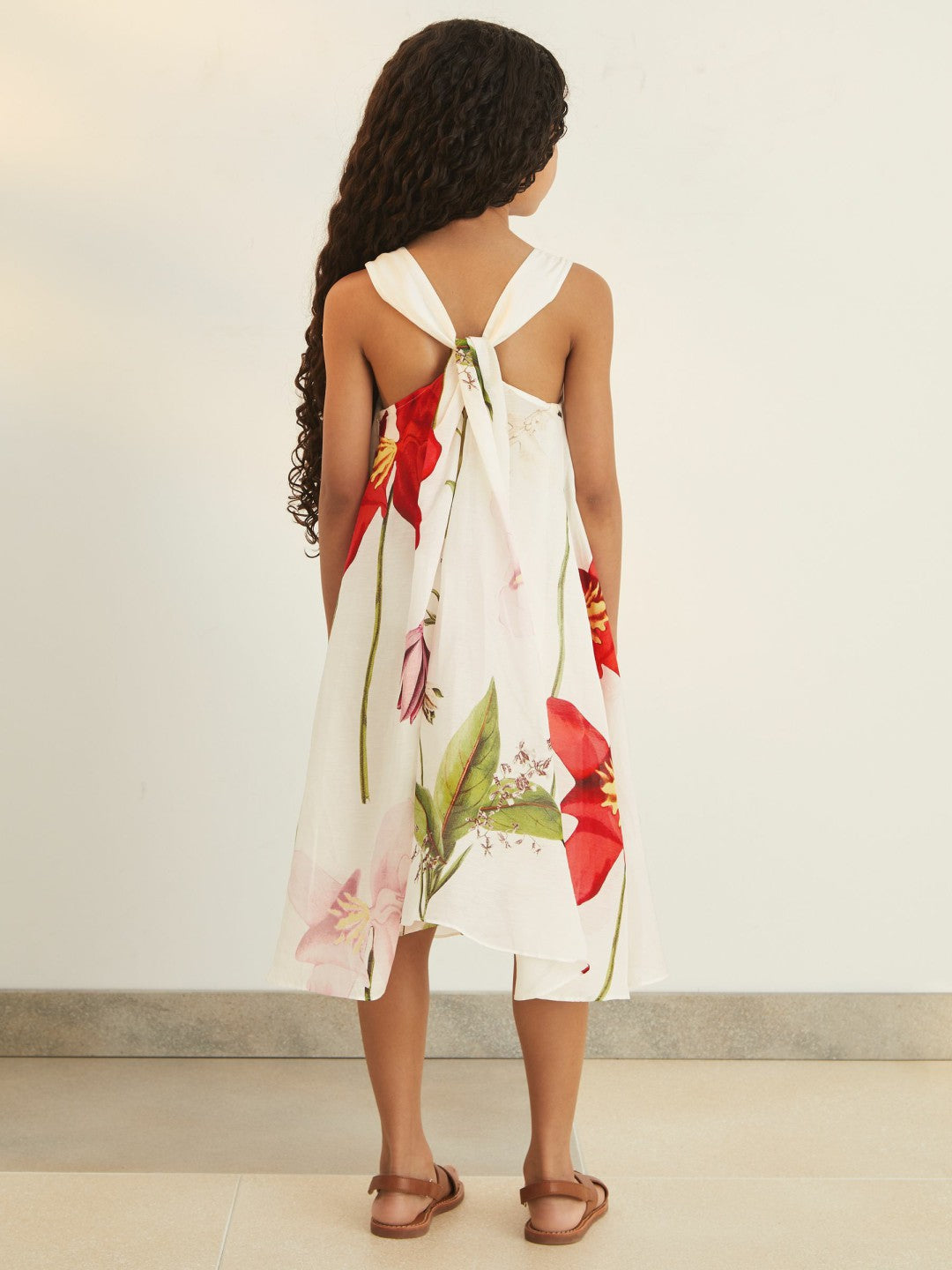 9-13 yrs  | NYBG Floral Maxi Dress With Linen Ivory | Children & Baby