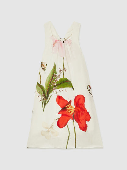 13-14 yrs  | NYBG Floral Maxi Dress With Linen Ivory | Children & Baby