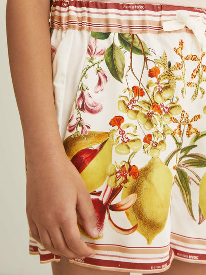 4-9 yrs  | NYBG Satin Floral-Print Shorts Ivory | Children & Baby
