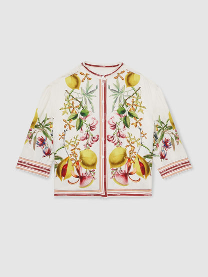 4-9 yrs  | NYBG Satin Floral-Print Shirt Ivory | Children & Baby