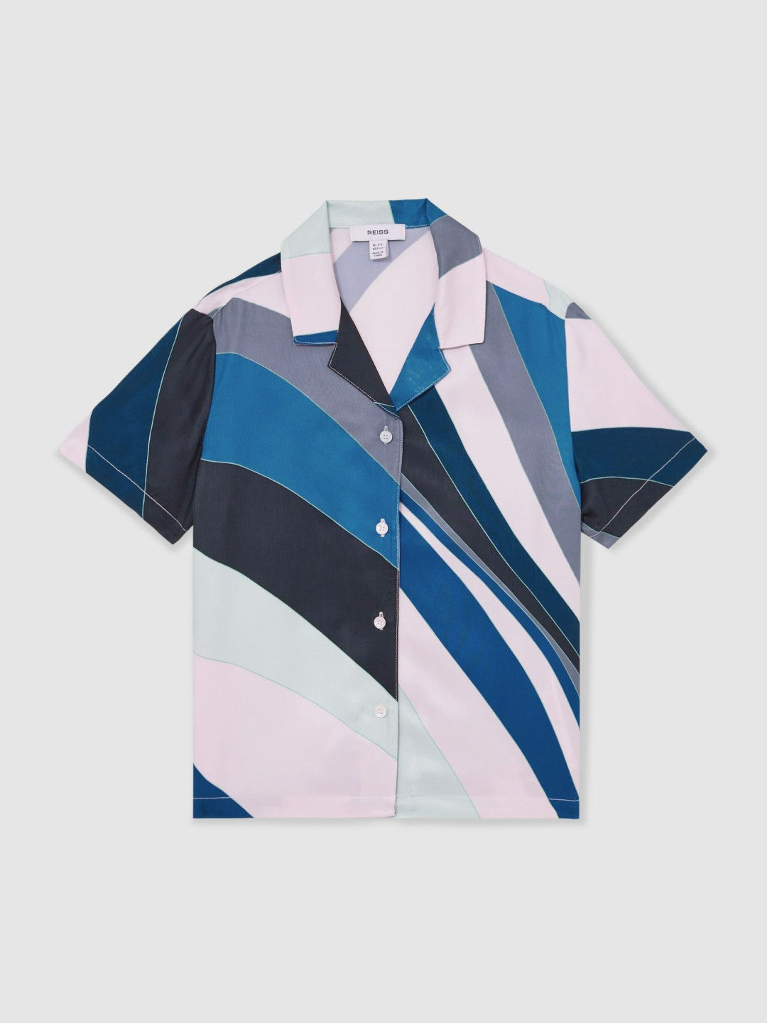9-13 yrs Printed Cuban Collar Shirt Blue Print | Children & Baby