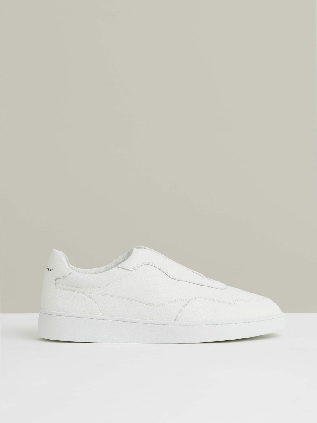 Leather Elasticated-Lace Trainers White | Men