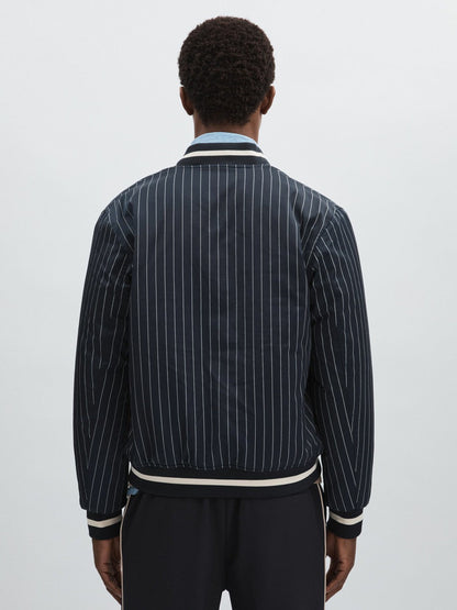 Les Deux Technical Varsity Jacket Navy Stripe | Men