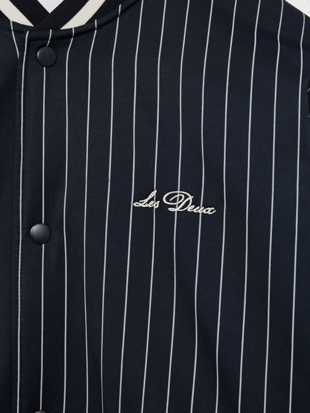 Les Deux Technical Varsity Jacket Navy Stripe | Men
