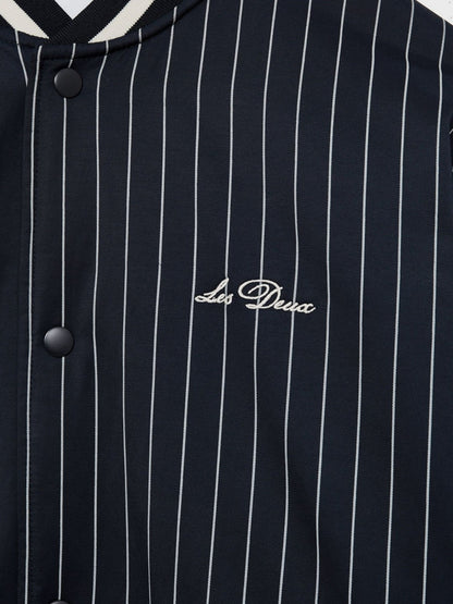 Les Deux Technical Varsity Jacket Navy Stripe | Men