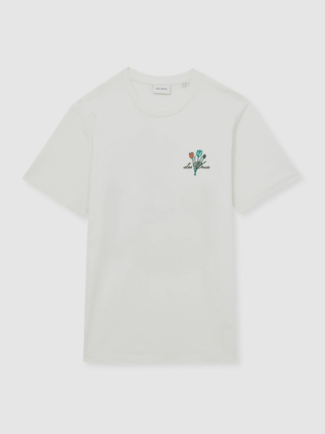 Les Deux 100% Cotton Café Print T-Shirt Ivory Print | Men