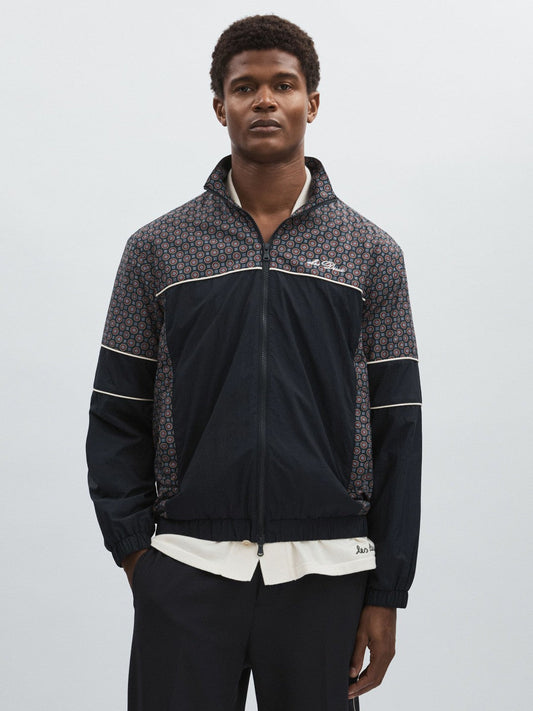 Les Deux Printed Track Jacket Dark Navy | Men