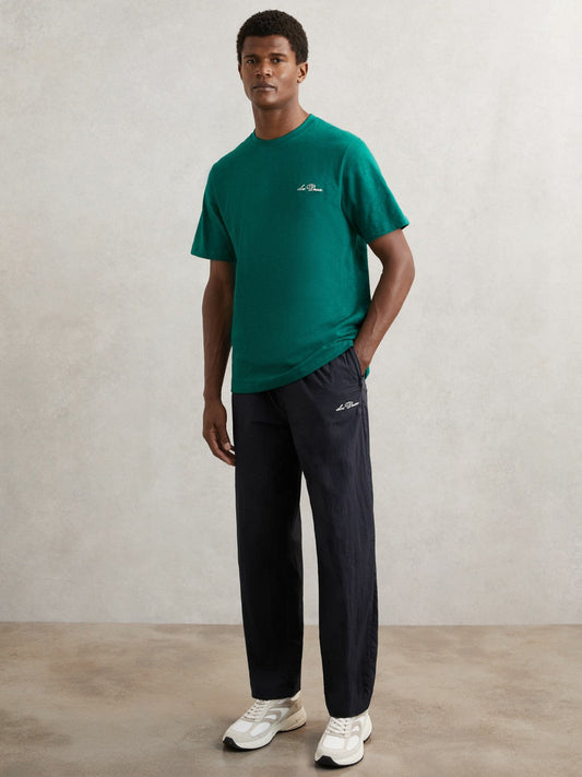Les Deux Technical Logo Joggers Dark Navy | Men