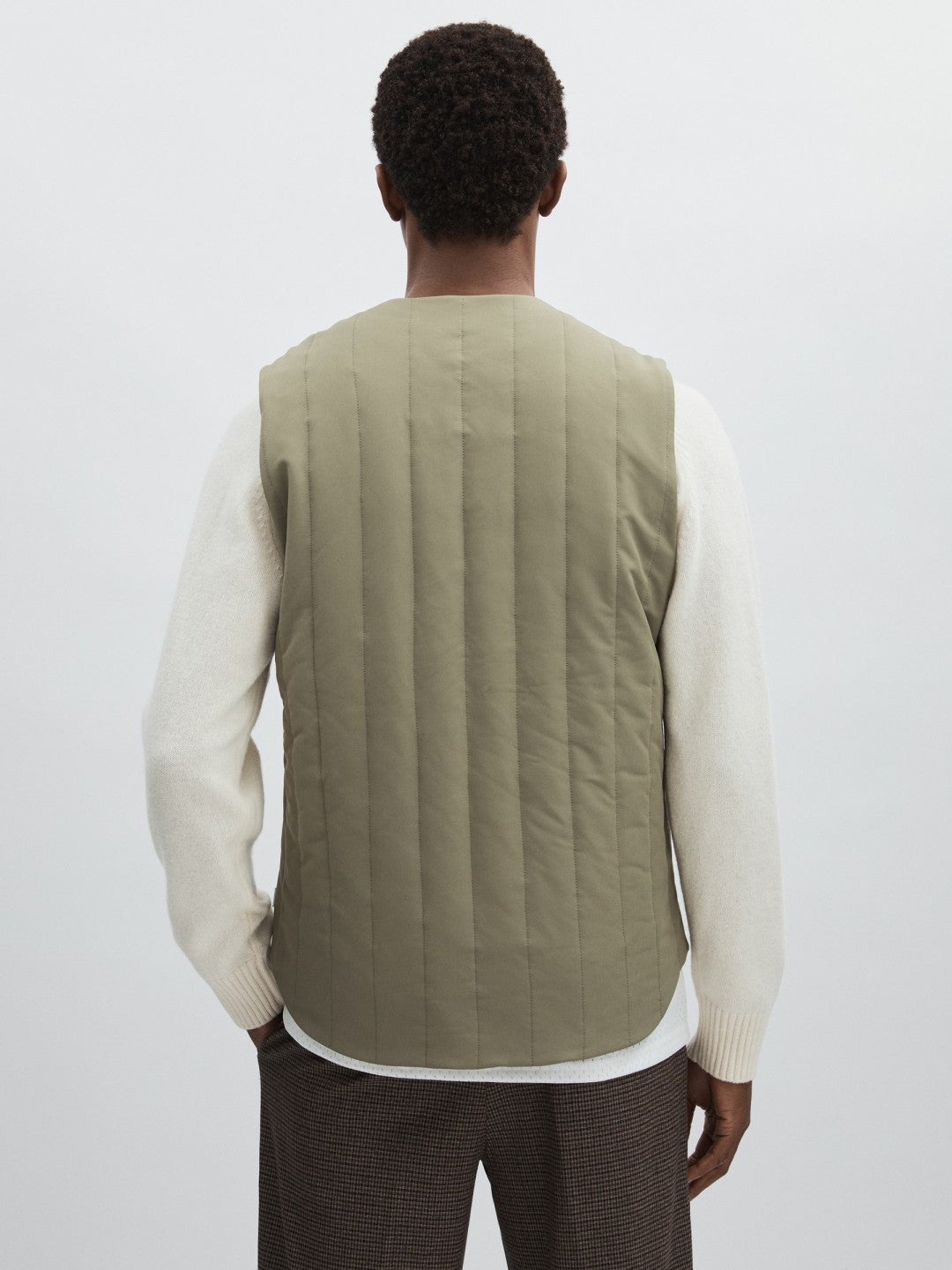 Les Deux Quilted Technical Gilet Green | Men