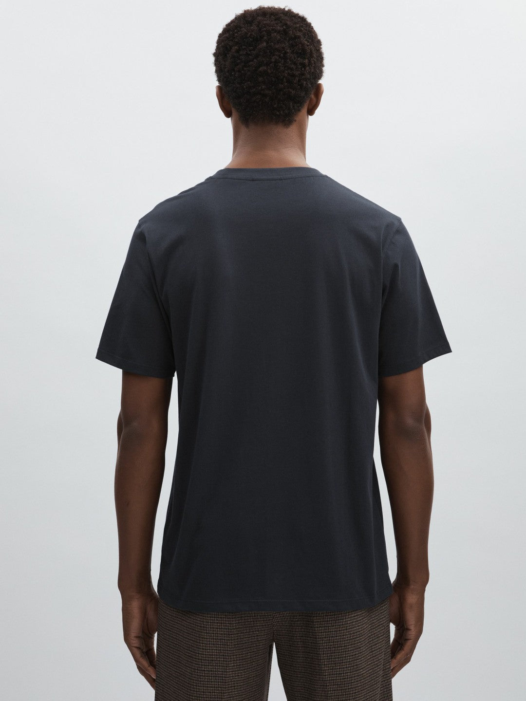 Les Deux Cotton Logo T-Shirt Navy Blue | Men