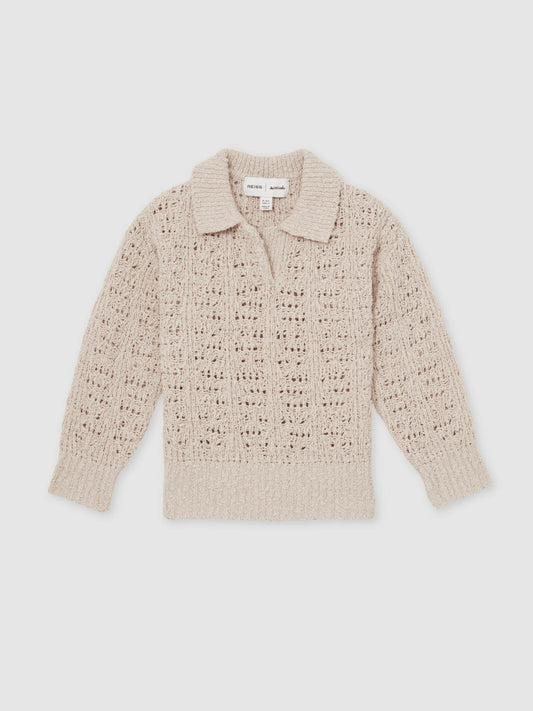13-14 yrs  | 100 Ciels Bouclé Jumper Neutral | Children & Baby