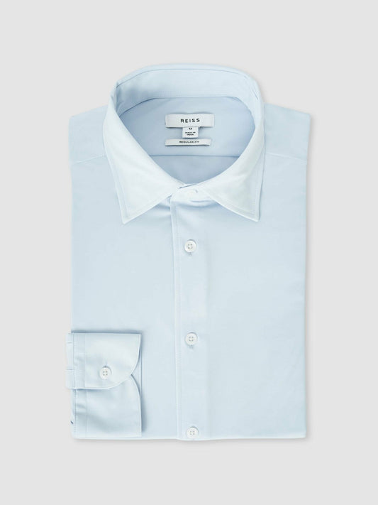 Long-Sleeve Travel Shirt Soft Blue | Men