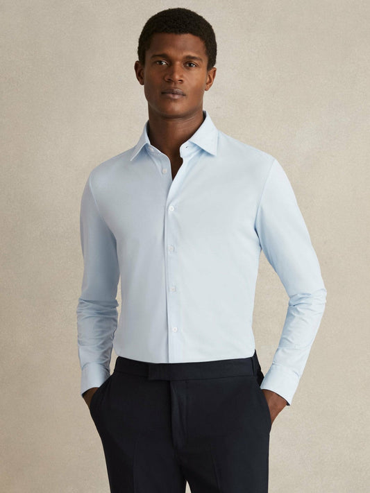 Long-Sleeve Travel Shirt Soft Blue | Men