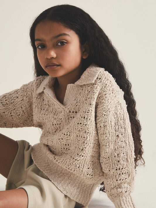 4-9 yrs  | 100 Ciels Bouclé Jumper Neutral | Children & Baby