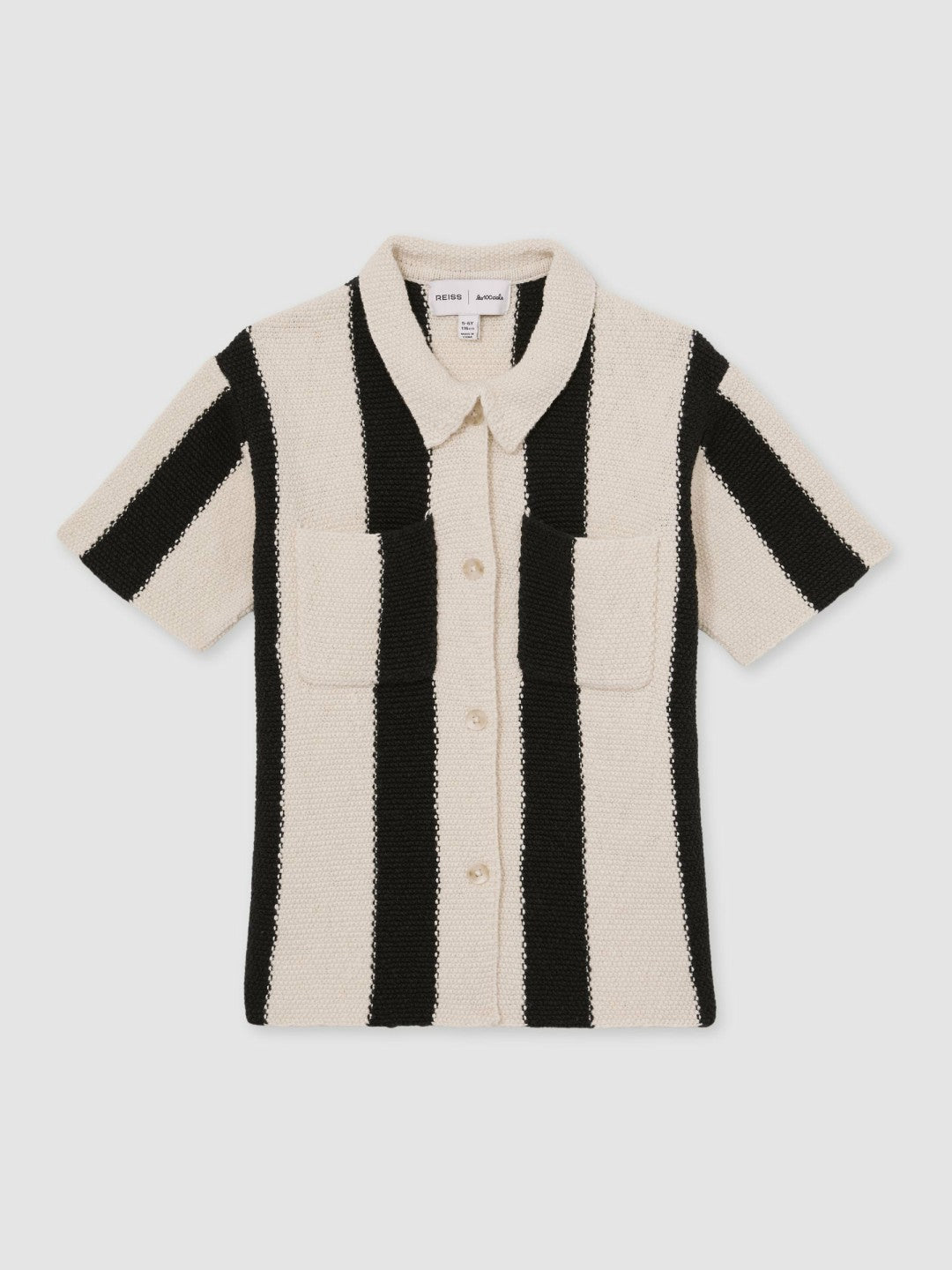 4-9 yrs  | Les 100 Ciels Stripe Knit Shirt Black | Children & Baby