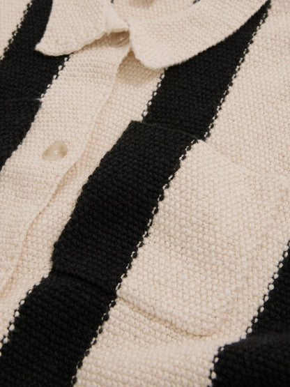 4-9 yrs  | Les 100 Ciels Stripe Knit Shirt Black | Children & Baby